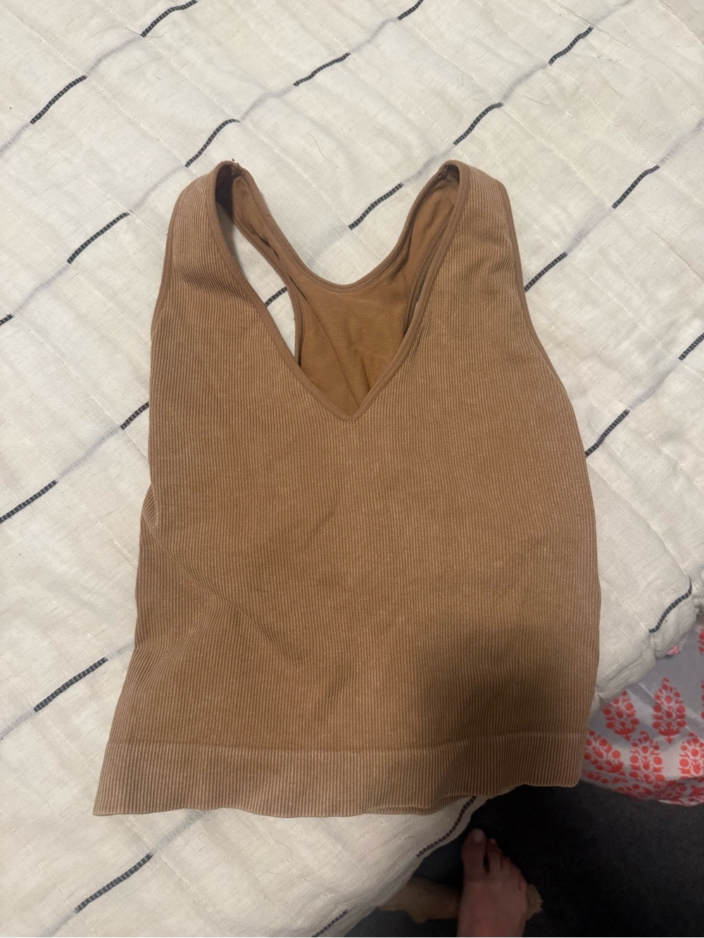 Target JoyLab Ribbed V-Neck Comfort Crop Tank - Brown